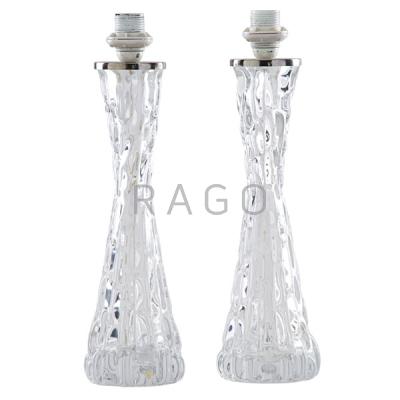 Appraisal: CARL FAGERLUND ORREFORS Pair of table lamps Condition Report