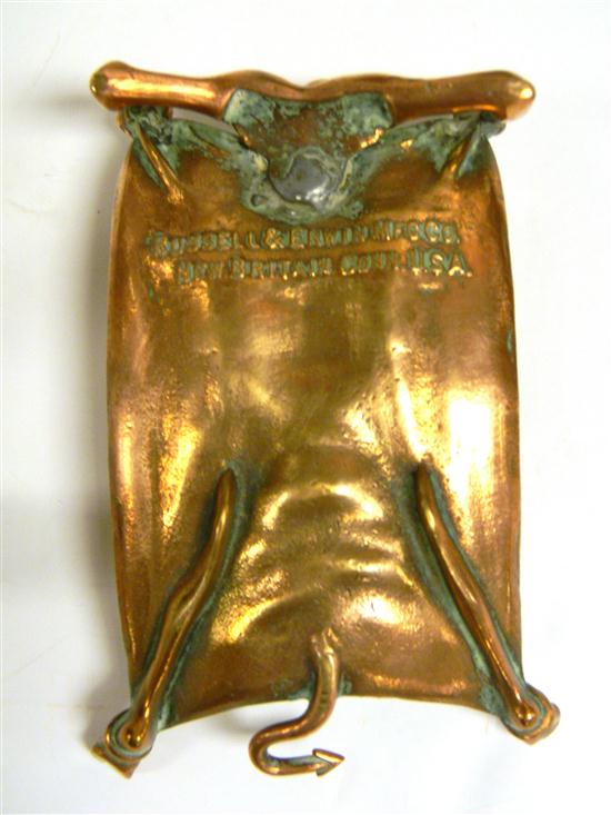 Appraisal: Metalware including pair of brass bookends of kneeling woman Russell