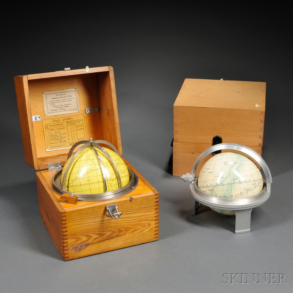 Appraisal: Two -inch Russian Celestial Globes th century both with cast