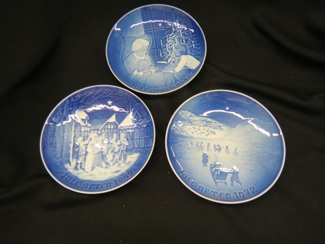 Appraisal: Danish Porcelain Christmas Plates royal Copenhagen and Bing Grondahl excellent