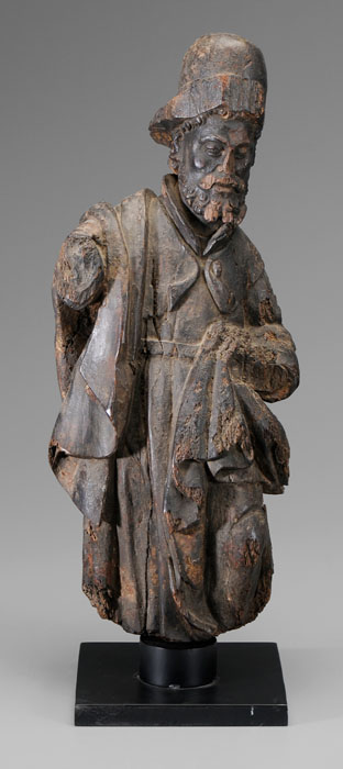 Appraisal: German School th century or earlier Figure of a Saint