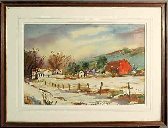 Appraisal: Bye Ranulph De Bayoux American - watercolor painting of a