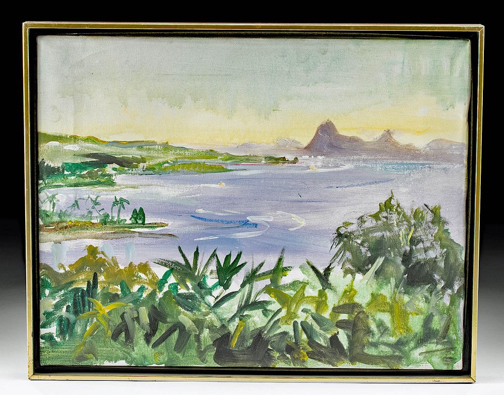 Appraisal: Framed William Draper Painting - Tropical View s William Franklin