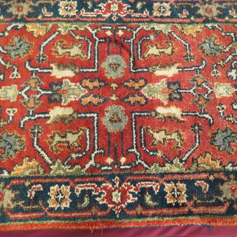 Appraisal: Mahal Persian Handmade Mat stylized florals red field ' x