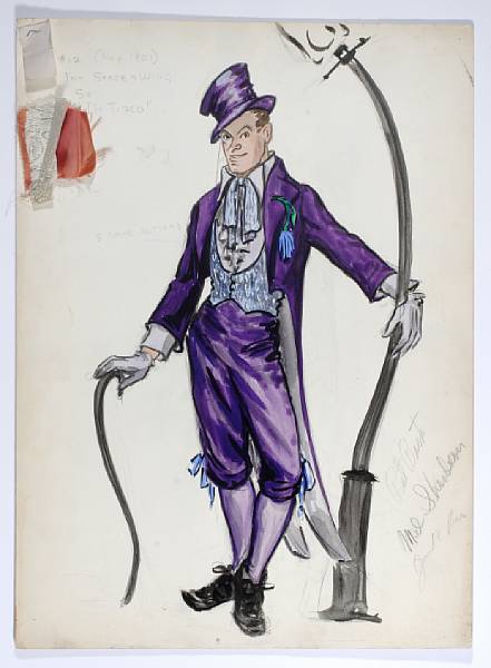 Appraisal: A Bob Hope costume design sketch from The Seven Little