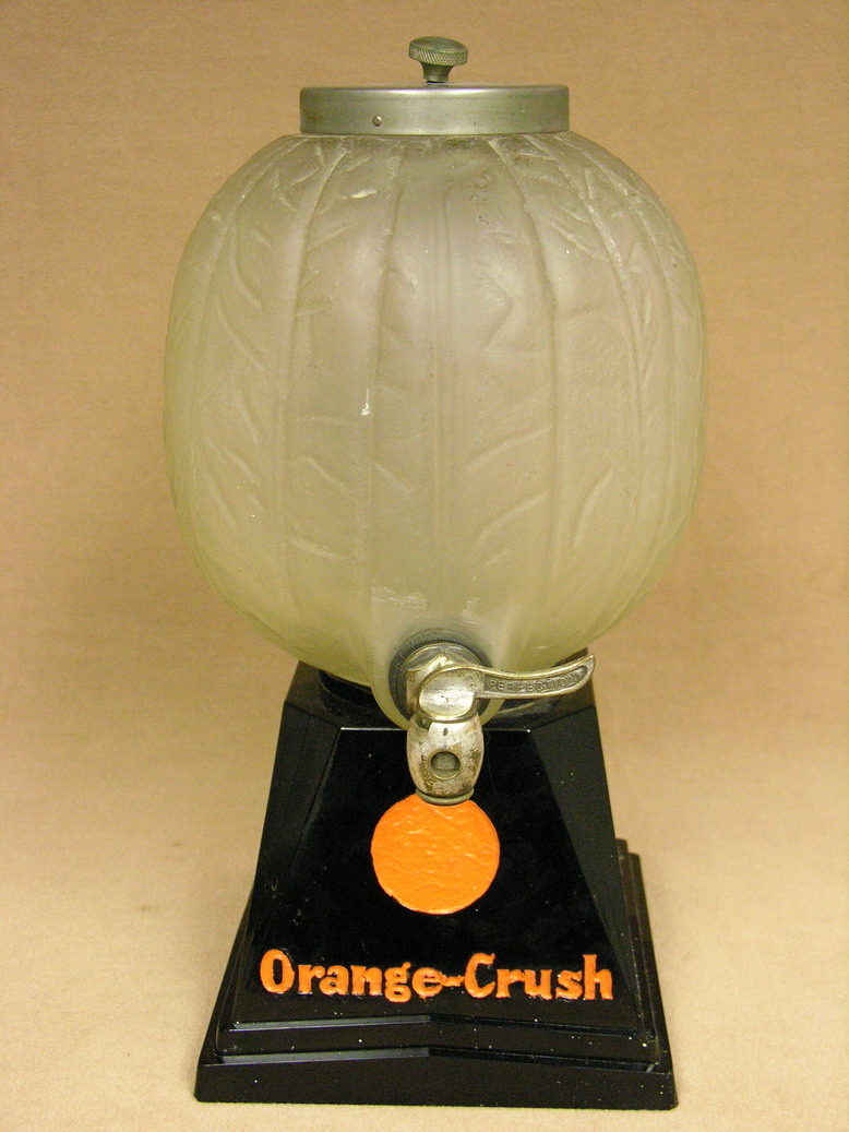 Appraisal: ORANGE CRUSH SODA FOUNTAIN DISPENSER Original lid and mixer Condition