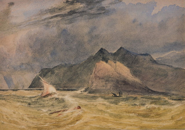 Appraisal: ATTRIBUTED TO RANDALL ADAMS'Cape Leucadia - Lover's Leap' watercolour x