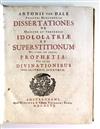 Appraisal: DALE ANTHONY VAN Dissertationes de origine ac progressu idololatriae et