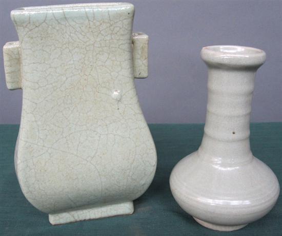 Appraisal: TWO CELADON VASES