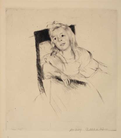 Appraisal: MARY CASSATT Simone Resting her Head on the Back of