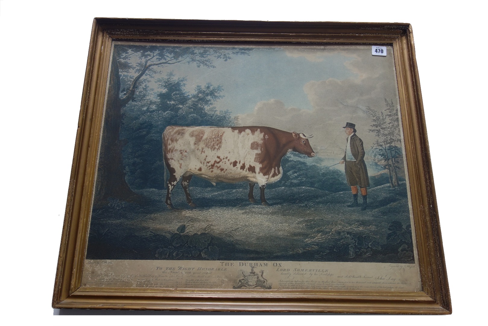 Appraisal: After John Boultbee The Durham Ox To the Right Honourable