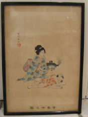 Appraisal: Two fine th th century Japanese wood cut prints both