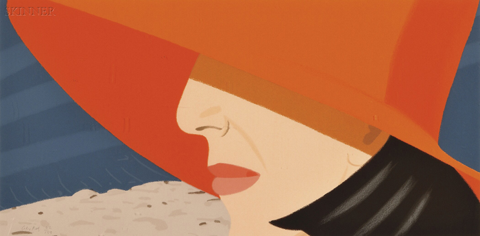 Appraisal: Alex Katz American b Ada with Orange Hat from the