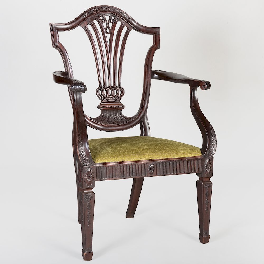 Appraisal: George III Mahogany Armchair x x in Property from the