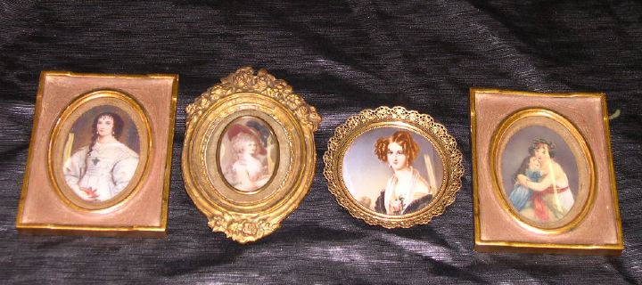 Appraisal: Collection of Four Portrait Miniatures fourth quarter th century including