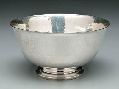 Appraisal: Richard Dimes sterling silver bowl Revere style with hammered finish