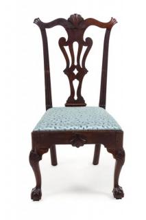 Appraisal: A Queen Anne Mahogany Side Chair Height inches A Queen