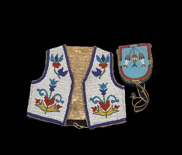 Appraisal: Property of various owners Including a child's vest fully beaded