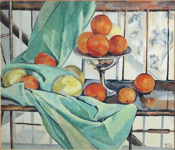 Appraisal: Henry Lee McFee American - A still life with oranges