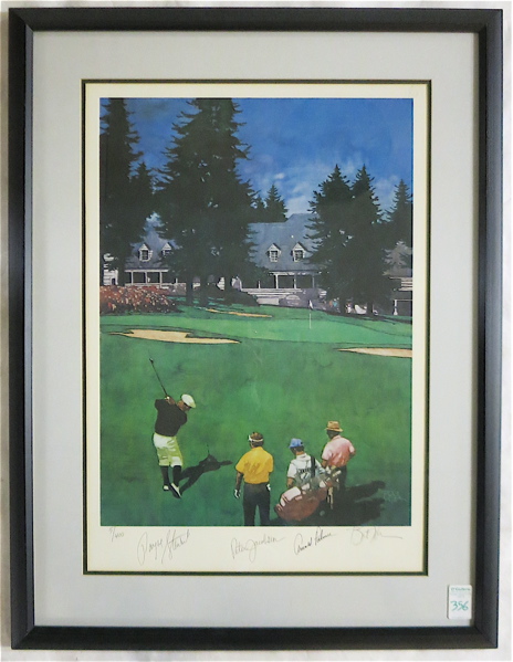 Appraisal: AUTOGRAPHED GOLF PRINT FRED MEYER CHALLENGE by Bart Forbes with