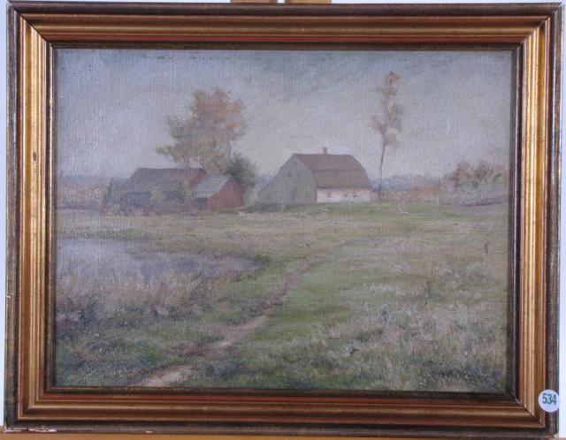 Appraisal: Unclearly Signed possibly G A Hallman x Oil on Canvas