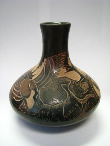 Appraisal: Santa Clara Native American vase signed Paul Naranjo Santa Clara