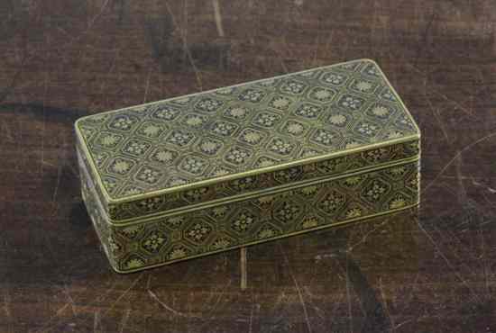 Appraisal: A Komai inlaid iron snuff box Meiji period - decorated