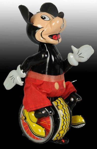 Appraisal: Linemar Disney Mickey Mouse Unicyclist Wind-Up O B Description Japanese