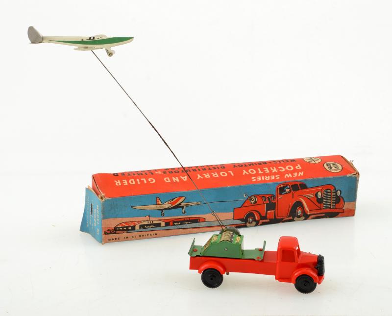 Appraisal: WELLSO BRIMTOY POCKETOY LORRY AND GLIDER E-M BOX G