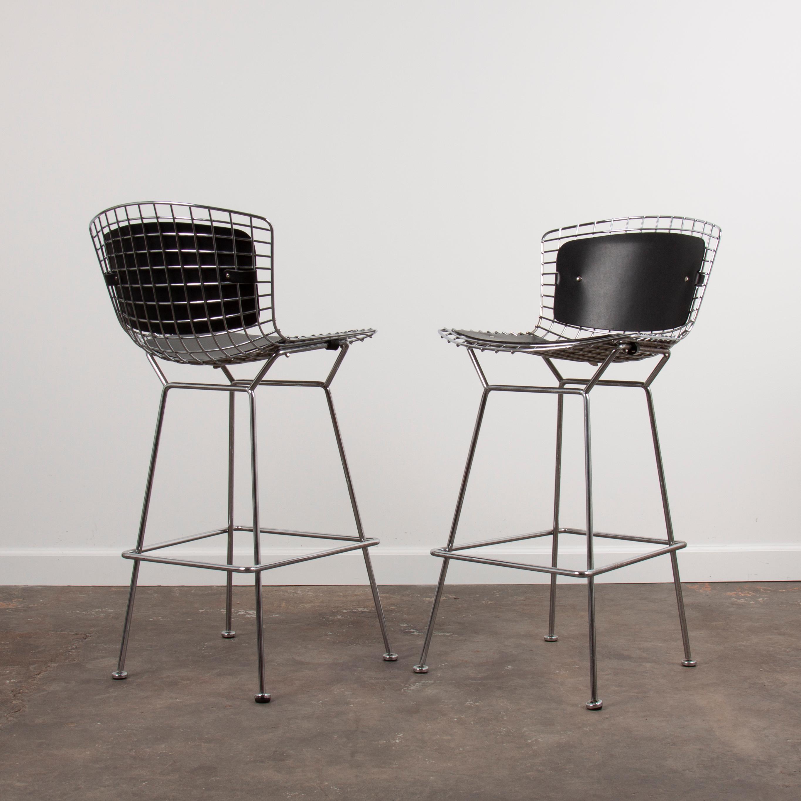 Appraisal: HARRY BERTOIA FOR KNOLL TWO BAR STOOLS A pair of