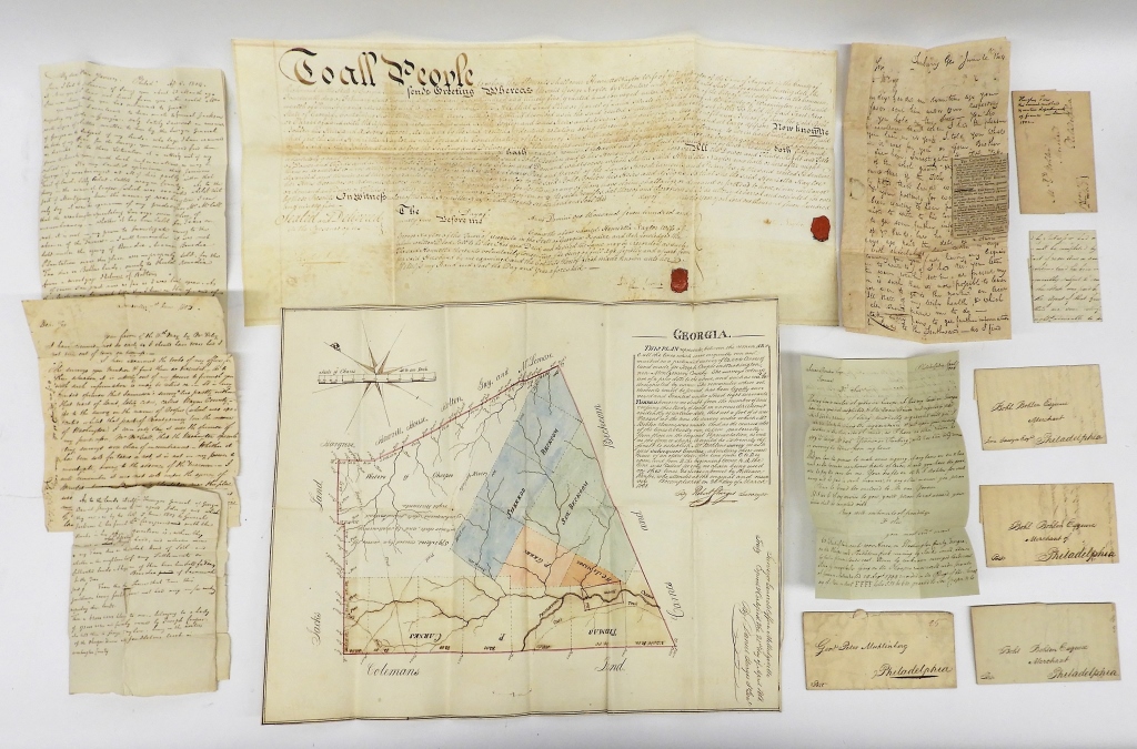 Appraisal: DANIEL STURGES GEORGIA TERRITORY CLAIM MAP United States Dated Exceptionally