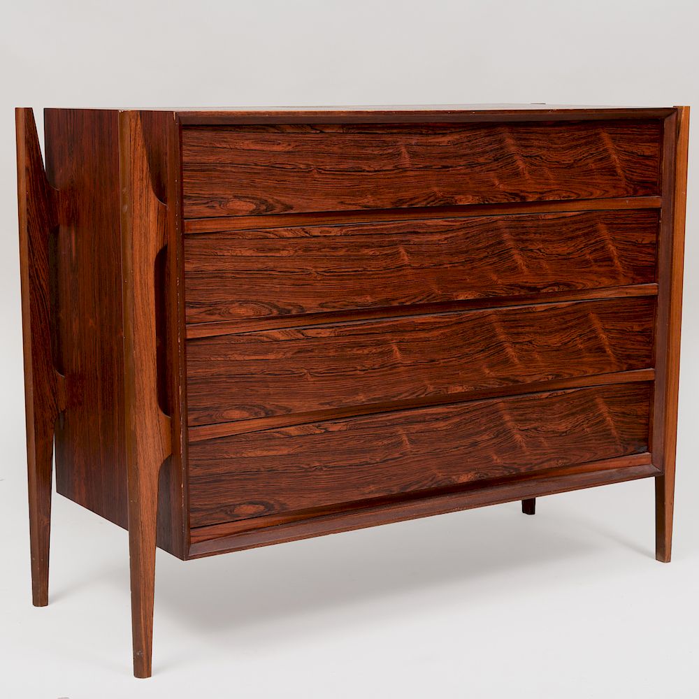 Appraisal: Jorgen Clausen for Brande M belfabrik Rosewood Chest Danish control