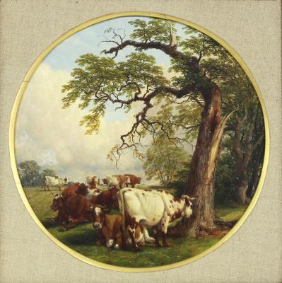 Appraisal: Thomas Baker of Leamington - Cattle signed and dated tondo