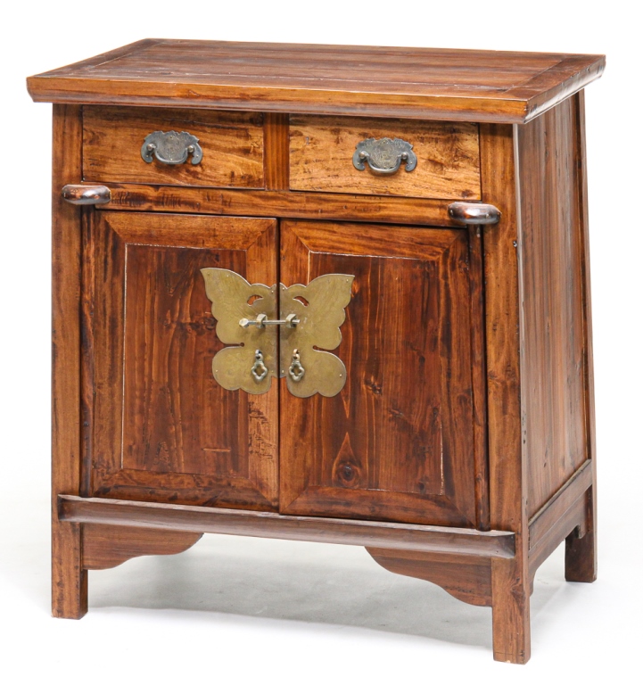 Appraisal: CHINESE CHEST Late th-early th century hardwood including elm Mortised