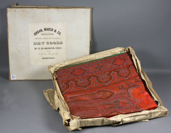 Appraisal: Old Paisley in the original box dated Good condition EST