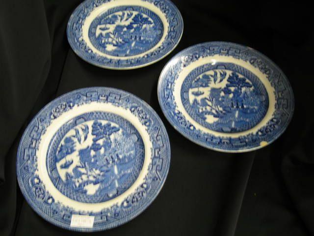 Appraisal: English Blue Willow Dinner Plates