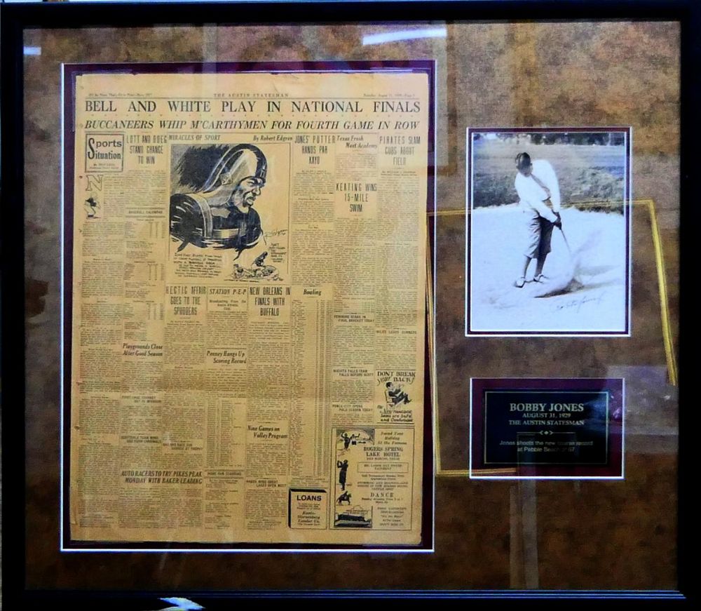 Appraisal: BOBBY JONES AUG st NEWSPAPER SPORTS PAGE August st original