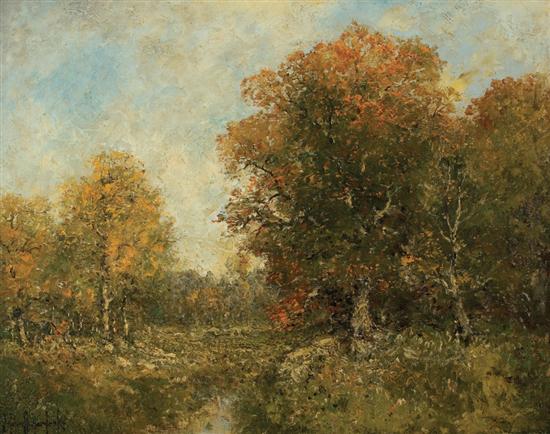 Appraisal: JULIAN ONDERDONK American - Autumn Landscape oil on canvas signed