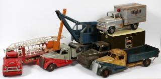 Appraisal: BUDDY-L TRUCKS STEAM SHOVEL AND FIRE TRUCK C - PCS