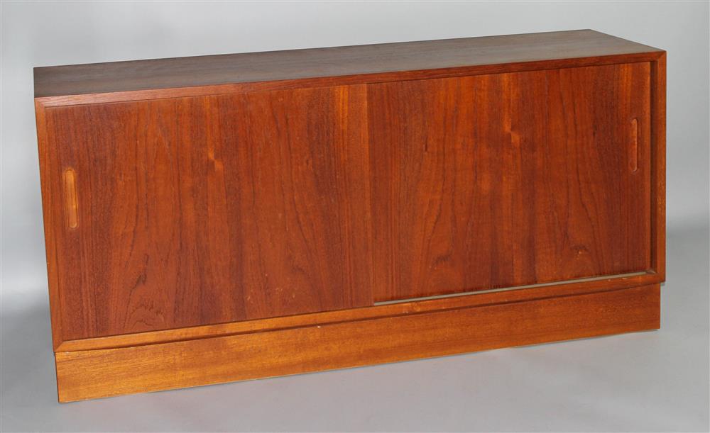 Appraisal: POUL HUNDEVAD DANISH MODERN TEAK CREDENZA marked on back HU