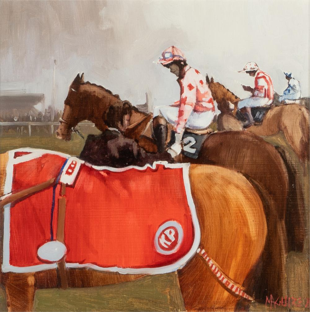 Appraisal: CECIL MAGUIRE - SILKS AT THE START GALWAY RACESoil on