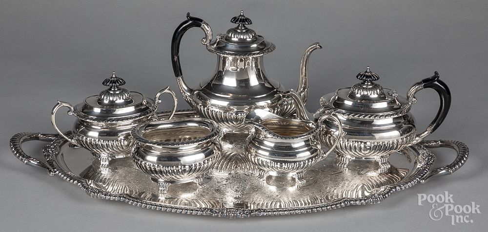 Appraisal: Reed Barton sterling silver tea service Reed Barton sterling silver