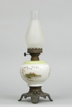 Appraisal: Oil Lamp American circa early th Century Oil lamp with