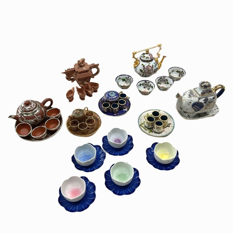 Appraisal: Lot of Chinese Small Tea Sets assorted Chinese small tea