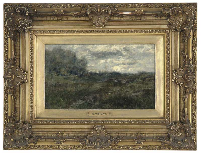 Appraisal: ALEXANDER HELWIG WYANT American - IMPRESSIONISTIC LANDSCAPE Oil on canvas