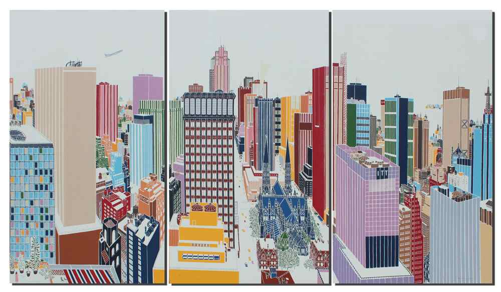 Appraisal: SHIZUMI Mori Japanese th C pc Skyline Serigraph Series ''