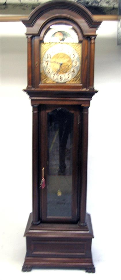 Appraisal: Walnut tall case chime clock th century