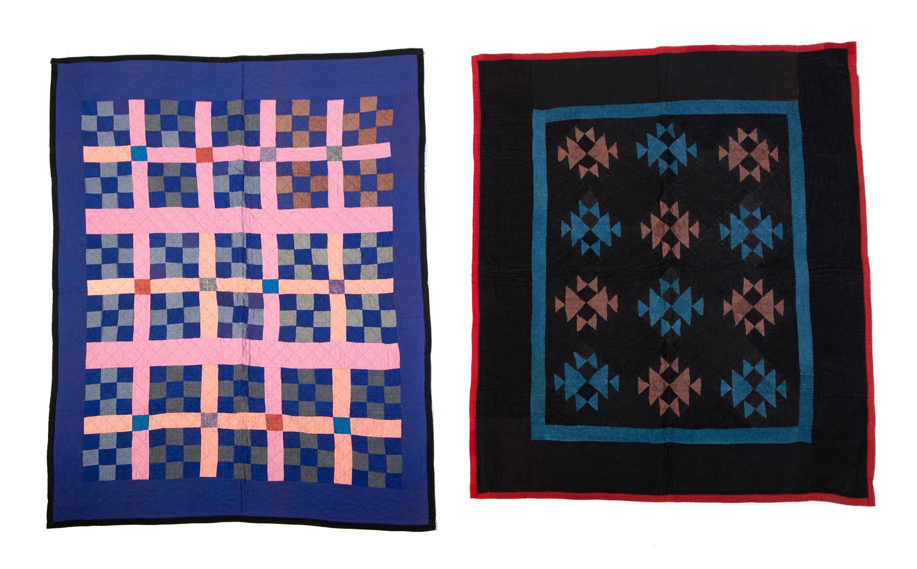 Appraisal: TWO AMISH CRIB QUILTS First half- th century probably Midwestern