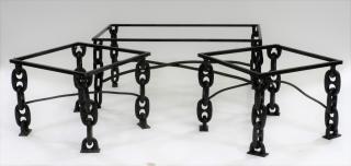 Appraisal: Matt Evald Johnson Urban Steel pc Patio Table Set MASSACHUSETTS