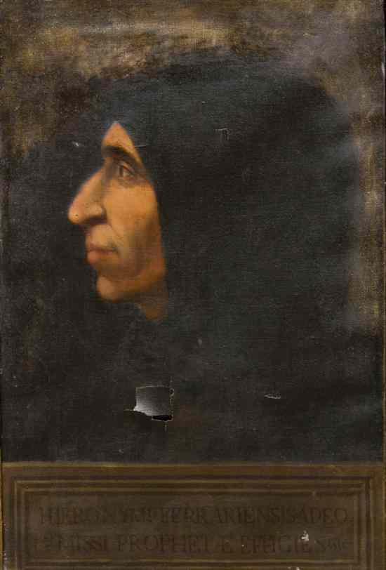 Appraisal: After Fra Bartolomeo Italian - Girolamo Savonarola oil on canvas